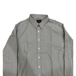 UNTUCKit Men's Large-Tall Slim Button Up Long Sleeve Check Shirt Gray White